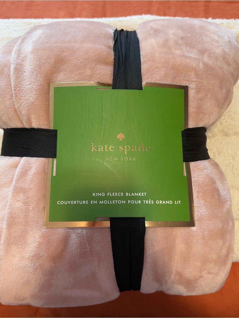 Kate Spade New York Pink Plush Fleece Blanket - King